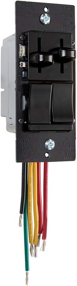 Legrand Pass & Seymour LSCLDC163PBK 450W LS Series Preset Dimmer Light Switch for Dimmable LED and CFL Bulbs Plus 1.6A Fan Control, Single Pole/3-Way, Black (1 Count)