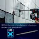 24 Inch SDS Plus Point Chisel with Sds Plus Shank Ideal for Concrete Demolition, Tile Removal Chisel Tool for SDS Plus Hammer Drill Attachment