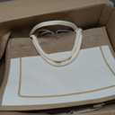 Large Jute Tote Bags with Handles Reusable Burlap Gift Bags for Beach, Shopping, Travel, Bridesmaids