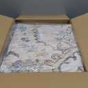 Area Rug for Living Room - 8x8 Large Soft Washable Oriental Vintage Floral Carpet Safe for Babies & Pets - Fade Stain Resistant Non Slip Rugs for Bedroom Dining Room Nursery Dorm Office Home Decor (Multi Color)