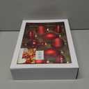 Alupssuc 10Pcs Multiple Styles Glass Christmas Ball Ornaments for Tree Decorations, Red