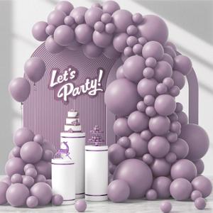 120pcs Dusty Purple Balloons 18 12 10 5 inch Purple Balloons Different Sizes Balloon Arch Kit for Boho Bridal Baby Shower Wedding Birthday Party Decorations
