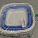 2 Pack Collapsible Buckets 5L 1.3Gallon Small Cleaning Bucket for Household Portable Plastic Bucket Outdoor Car Washing Tub Foldable Camping Beach Sand Water Pot Pail Space Saving Square Grey and Blue