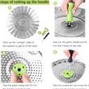 Consevisen Vegetable Steamer Basket for Cooking Food, Stainless Steel Veggie Steam Basket for Pot, Folding Expandable Steaming Insert with Extendable Handle Fits Various Size Pot, 5.1" to 9"