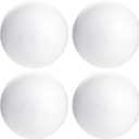 Bright Creations Foam Balls - 5-Inch, White, 4 Pack - Craft Foam Spheres for DIY Craft Projects, Floral Arrangements & DIY Ornaments