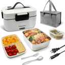 Heated Lunch Box 90W Electric Lunch Box for Adults with 2L Stainless Steel Container Portable Food Warmer for Men/Car/Truck/Work/Travel Loncheras Para Hombres De Trabajo 12/24/110v