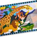 Melissa & Doug Safari Social Jumbo Jigsaw Floor Puzzle (24 pcs, 2 x 3 feet) - FSC Certified