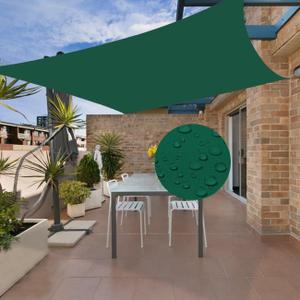 13' *20' Waterproof Sun Shade Sail Canopy Awning Shelter, 95% UV Block Water Resistant for Backyard Yard Deck Patio Garden Outdoor Activities and Facility (We Make Custom Size), Green
