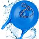 iFealClear 3-Inch Toilet Flappers Compatible with Gerber 99-788, Rubber Toilet Flapper Replacement with Stainless Steel Chain for 3" Toilet Tank, Water Conserve High Performance, Easy to Install, Blue