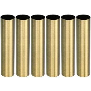 MECCANIXITY E12 Candle Socket Covers, 3.9 Inch Tall Metal Chandelier Sleeves Candelabra Base Sockets Fit to Most Chandeliers, Bronze 6 Pcs