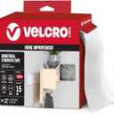 VELCRO Brand Industrial Strength Fasteners | Stick-On Adhesive | Professional Grade Heavy Duty Strength Holds up to 10 lbs on Smooth Surfaces | Indoor Outdoor Use | 15ft x 2in Tape, White