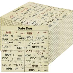 100 PCS Book Club Due Date Card Napkins Library Paper Napkins Vintage Party Decorations Books Lover, 13 x 13 inches