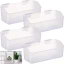 Gridwall Panel Plastic Storage Bins for 3 Inch Gridwall Panel Hanging Baskets for Garage Workshop Office Storage Organizing(Clear,4 Pcs)
