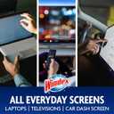 3 x Windex Electronic Cleaning Wipes, Pre-Moistened Screen Wipes for TVs, Phones, and Other Electronics, Resealable for a Freshness Lock, 25 Count (Pack of 3)