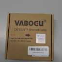 Vabogu Cat 8 Ethernet Cable, Heavy Duty High Speed Internet Network Cable, Multiple Size Options, 26AWG, 2000MHz 40Gbps with Gold Plated RJ45 Connectors, Shielded for Indoor & Outdoor Use, 30FT
