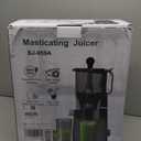 EanOruus Cold Press Juicer, 5.8" Wide Feed Chute Juice Extractor Machine with 400W, High Juice Yield, Slow Masticating Juicer for Whole Vegetables & Fruits, Silver Gray