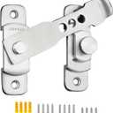 Upgrade Sliding Door Lock Latch, Barn Door Lock Latch, Stainless Steel Gate Flip Latch Lock for Household, Shed, Sliding Doors, Garage, Outdoor Fence (3.93 inch, Silver)