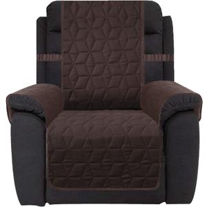 Ameritex Waterproof Nonslip Recliner Cover Christmas Decor Stay in Place, Dog Couch Recliner Cover Furniture Protector for Pets and Kids (Chocolate, 23'')