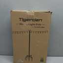 10ft String Light Poles for Soft Surfaces, Light Poles for Outdoor String Light, Perfect for Garden, Backyard, and Patio Lighting Stand for Parties, Wedding - Matte Black Finish - 2 Pack