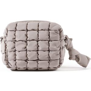 Yarnic Quilted Makeup Bag Cosmetic Bag, Travel Toiletry Bag for Women, Cute Makeup Bag Organizer Puffer Makeup Pouch (Taupe, S)