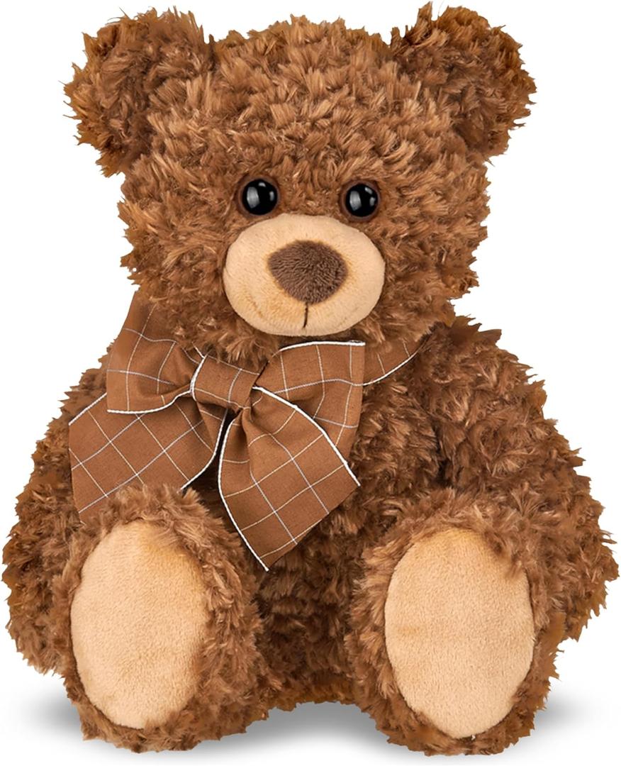 Bearington Collection Gus 18-Inch Brown Teddy Bear Plush Toy - Teddy Bear Stuffed Animal for Baby