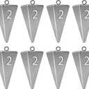 Pyramid Sinkers Fishing Weights, Saltwater Fishing Sinkers for Surf Fishing Gear Tackle - 2oz