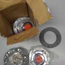 Hub Cap 3434024 Aluminum Hubcaps for Trailer Axle with Extra 4 Rubber Plugs and Gaskets Replaces Stemco 343-4024(Pack of 4)