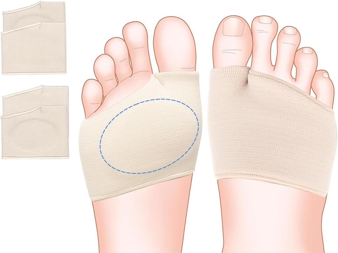 Orthopedic Metatarsal Pads,Ball of Foot Cushion with Gel Pad for Women and Men, Foot Pads for Ball Pain Relief, Morton's Neuroma, Metatarsalgia Support., Size S