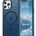 vnnink for iPhone 15 Case, Magnetic Matte Military Grade Drop Protection Translucent Cell Phone Cover,Rugged Shockproof Cover, Blue