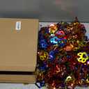 Dog Paw Tinsel Garland, 26.24 FT Gold Red and Blue Dog Paw Metallic Tinsel Twist Garland Shiny Hanging Decoration for Birthday Wedding Christmas Parade Floats Home Indoor Outdoor Table Decor