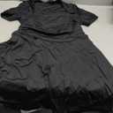 Black Mini Dress Square Neck, Double Lined, 6