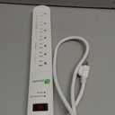 Extension Cord 10 ft - Long Power Strip Surge Protector, 6 AC Outlet 4 USB (2 USB C), Flat Plug, Wall Mount, Multi Plug Outlet Extender Desk Charging Station for Home Office Dorm Room Essentials