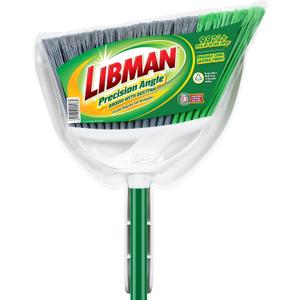 Libman Precision Angle Broom with Dustpan Combo Set for Sweeping Indoor and Outdoor Floors, Pet, Dog Hair Broom, 49 Long Handle, 11" Wide Broom, 10.25" Wide Dust Pan