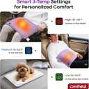 USB Plug-in Heating Pad for Travel Warmth Outdoors, Non-Rechargeable Small Heated Pad 5V Heat Therapy for Pain Relief Abdomen Cramps, 3 Heat Settings & Auto Shut Off (12"x 16") Purple