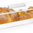 Acrylic Rectangular Cake Tray - Multifunctional Rectangle Cake Stand with Cover Lid - Pastry Serving Dessert Holder Tray for Party Home Kitchen Gift