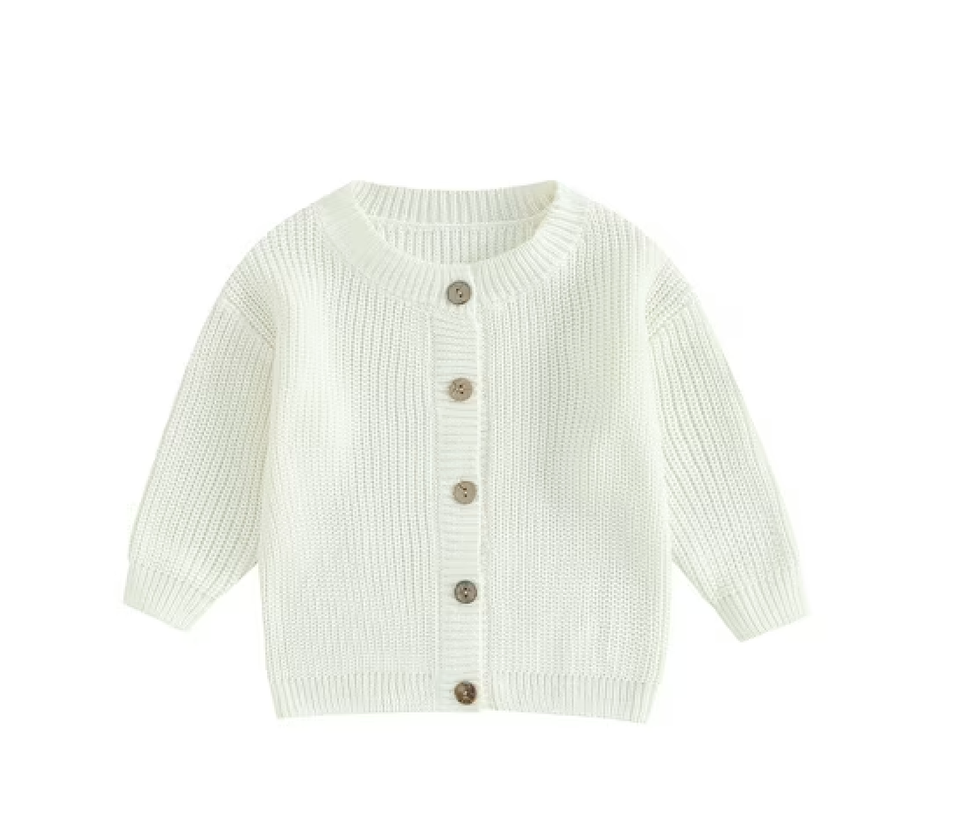 Infant Girls Fall Cardigan Sweater 3M 6M 9M 12M 18M Baby Girls Long Sleeve Button Closure Knitted Outerwear Clothes for Newborn Girls, 0-3M