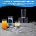 Berglander Highball Glasses Set 8pc, 14 oz Tall PET Clear Plastic Drinking Collins Glasses, Reusable Water Glass Cups, Bar Glassware Tumbler for Beverage, Beer, Juice, Milk, Mojito, Cold Drink
