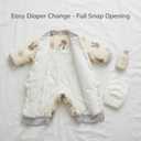 JiAmy Baby Snowsuit Newborn Animal Printed Outfits Infant Baby Fleece Detachable Hat Winter Clothes Jumpsuit