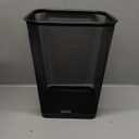 Mind Reader Mesh Trash Can, Waste Paper Basket, Square, Office, Metal Mesh, 9.75" L x 9.75" W x 12.25" H, Black