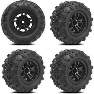 12mm Hex Hub RC Wheels and Tires, daitoku 1/16 RC Tires RC Car Wheels for SCY, MJX, WL, HBX 1/16 1/14 RC Cars