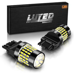 LUYED 3157 LED Bulb Reverse Light Bulbs, 1800 Lumens 4157 3156 Super Bright for Tail Brake Lights Backup Lights Turn Signal Lights, 2 Pack