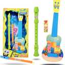SpongeBob SquarePants Kids Guitar Instruments, 16 Inch Play Ukulele Musical Flute My First Music Instrument Toy Set with Bookmark for Children