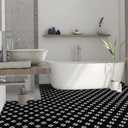 Elffloor Peel and Stick Floor Tile: 10 PCS Black Waterproof Vinyl Flooring, 11.8 in11.8 in Self-Adhesive Floor Tiles Stickers for Bathroom, Kitchen, Classroom, Bedroom