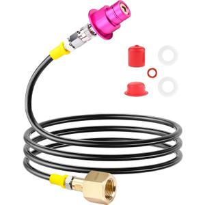 CO2 Quick Adapter with 60in High-pressure Hose, CO2 Quick-Connect Compatible with Duo/Terra/Art/E-Duo/Crystal 3.0/GAIA Soda Maker, CGA320 Valve for Large CO2 Tank