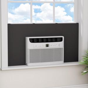Mxclimate Full Surround Window AC Insulation Foam Side Panels for Air Conditioner Units, 48'' Width Indoor Window Seal Kit Cover, Winter and Summer,Black