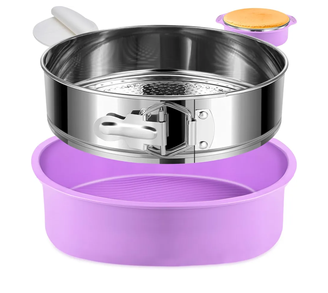 304 Stainless Steel Springform Pan 9 Inch Nonstick, Leakproof Cheesecake Pan with Removable Bottom, 9 Spring Form Pans for Cheesecake with Protector, 9 Inch Springform Cake Pans with 50Pcs Parchment