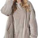 Felicigeely Blanket Hoodie Wearable Blanket Sweatshirt Oversized Hooded Blanket Sweater Gift for Women, No size