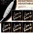 Love Is Brewing Neon Sign for Wall Decor, 15.75 x 12.2" Warm White Led Signs for Bridal Shower, USB Dimmable Neon Lights for Bedroom Home Coffee Themed Bar Wedding Engagement Party