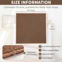 Brakki Bullnose Carpet Stair Treads, Non Slip Landing Mat for Wooden Steps Indoor, Soft Stair Rugs for Pets, Indoor Doormat for Kitchen Bathroom, Washable, 30"x30" 1pc, Brown