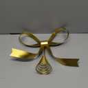 Large Gold Bow Christmas Tree Topper,9.4 Inch Metal Tree Topper,Gold Bow Christmas Decorations for Xmas Home Decor Holiday Party Indoor Outdoor Shop Office